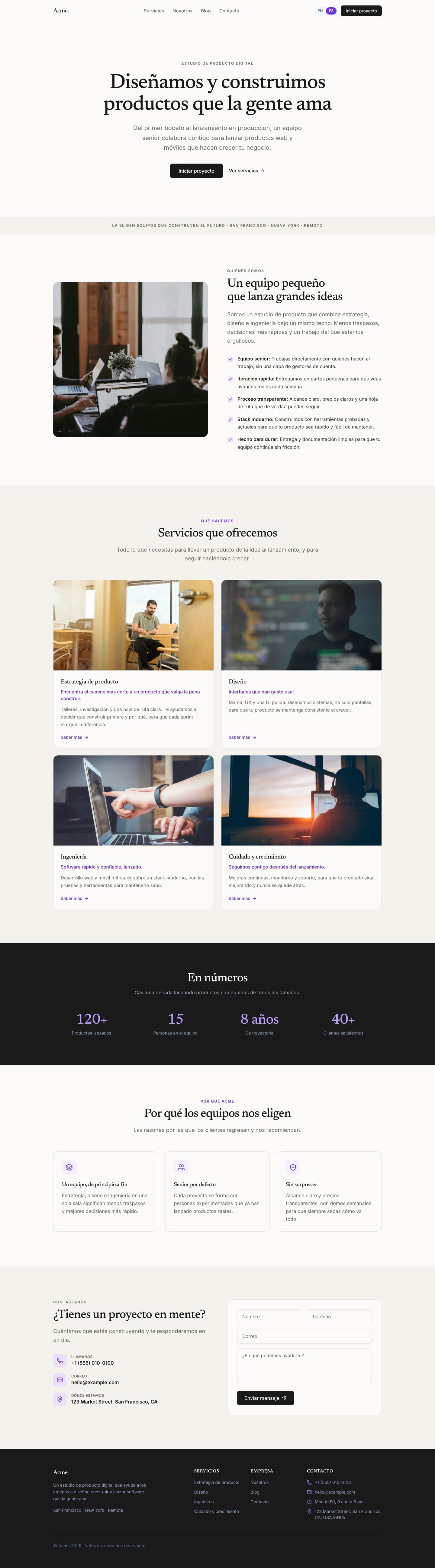 Spanish home page