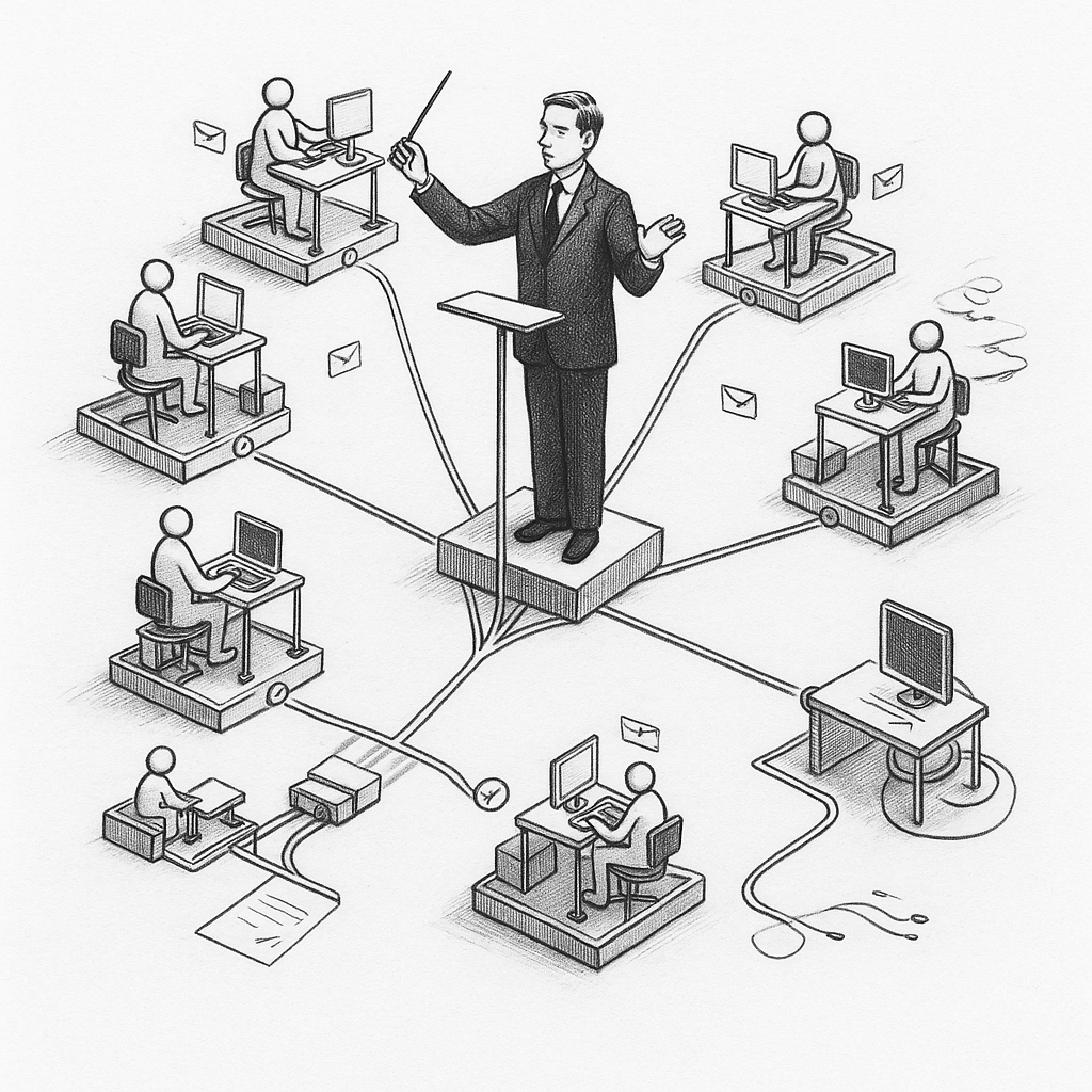 Distributed software architecture diagram